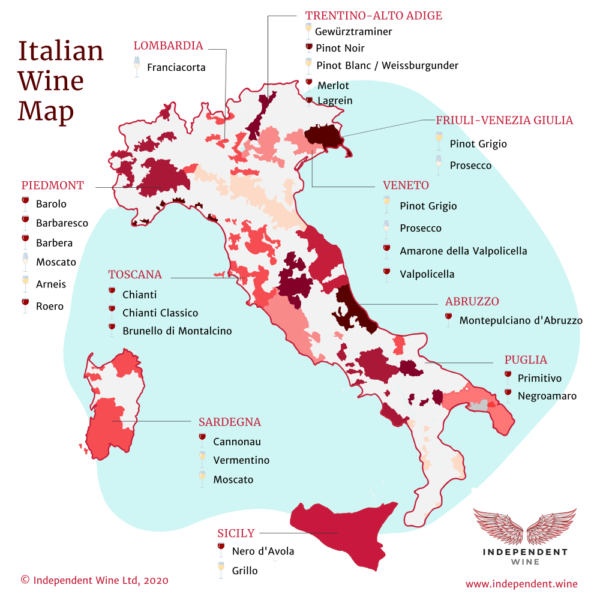 The complete guide to Italian wine with maps and tasting notes